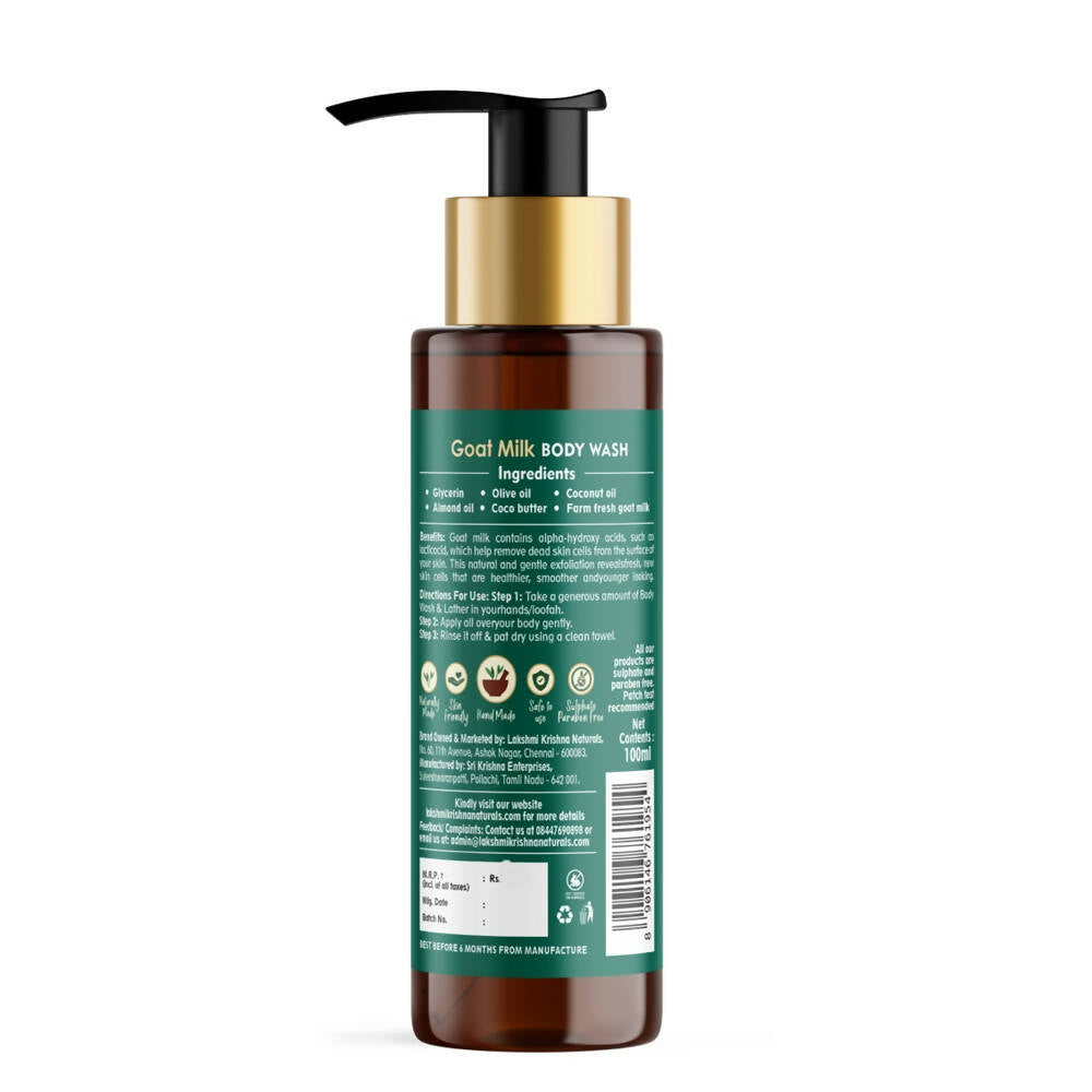 Lakshmi Krishna Naturals Goat Milk Body Wash