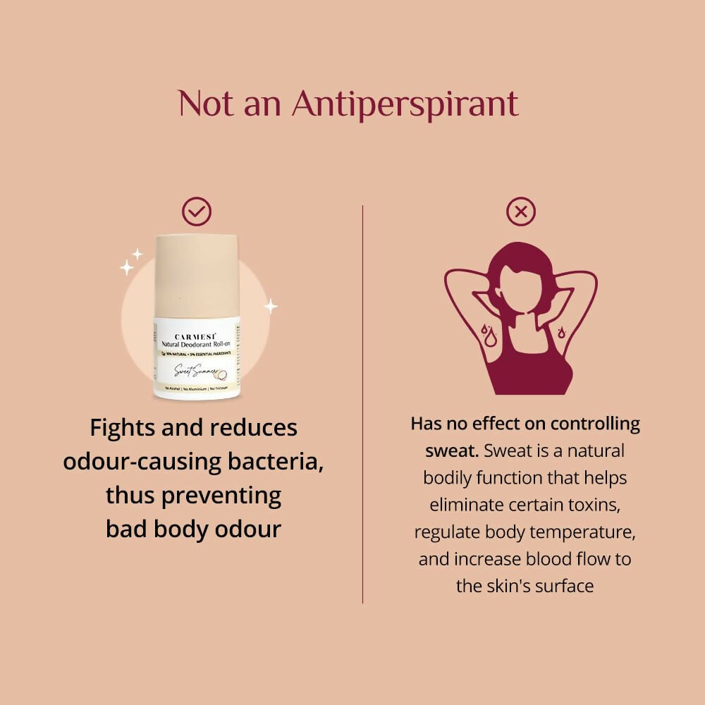 Carmesi Natural Underarm Roll On Deodorant for Women - Sweet Summer 