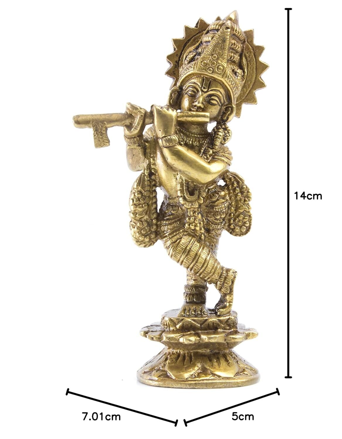 Mohan Joder Beautiful Elegant Brass Lord Krishna Statue - Grab2buy