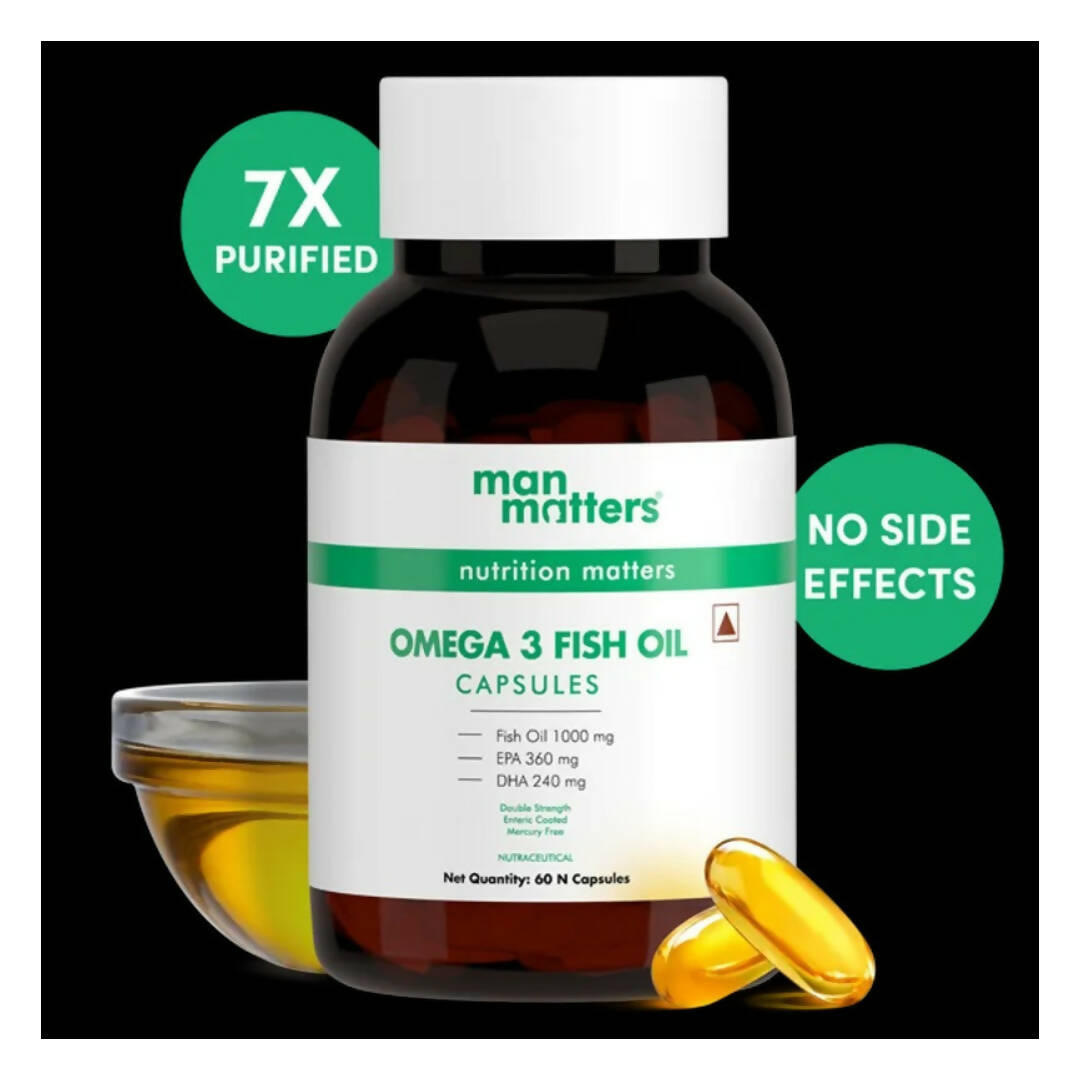 Man Matters Double Strength Omega 3 Fish Oil Softgel Capsules - Grab2buy