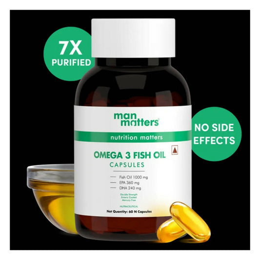 Man Matters Double Strength Omega 3 Fish Oil Softgel Capsules - Grab2buy