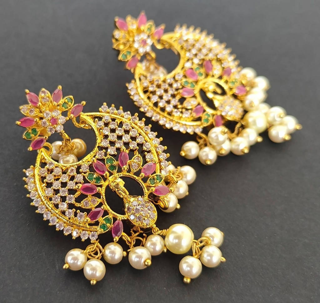 Multicolor AD Designer Earrings - Grab2buy