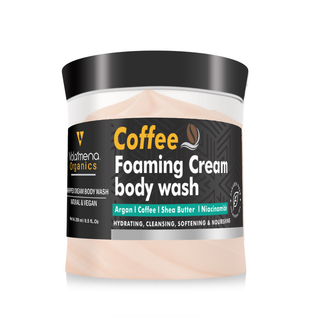 Volamena Organics Arabica Coffee Foaming Cream Body Wash 