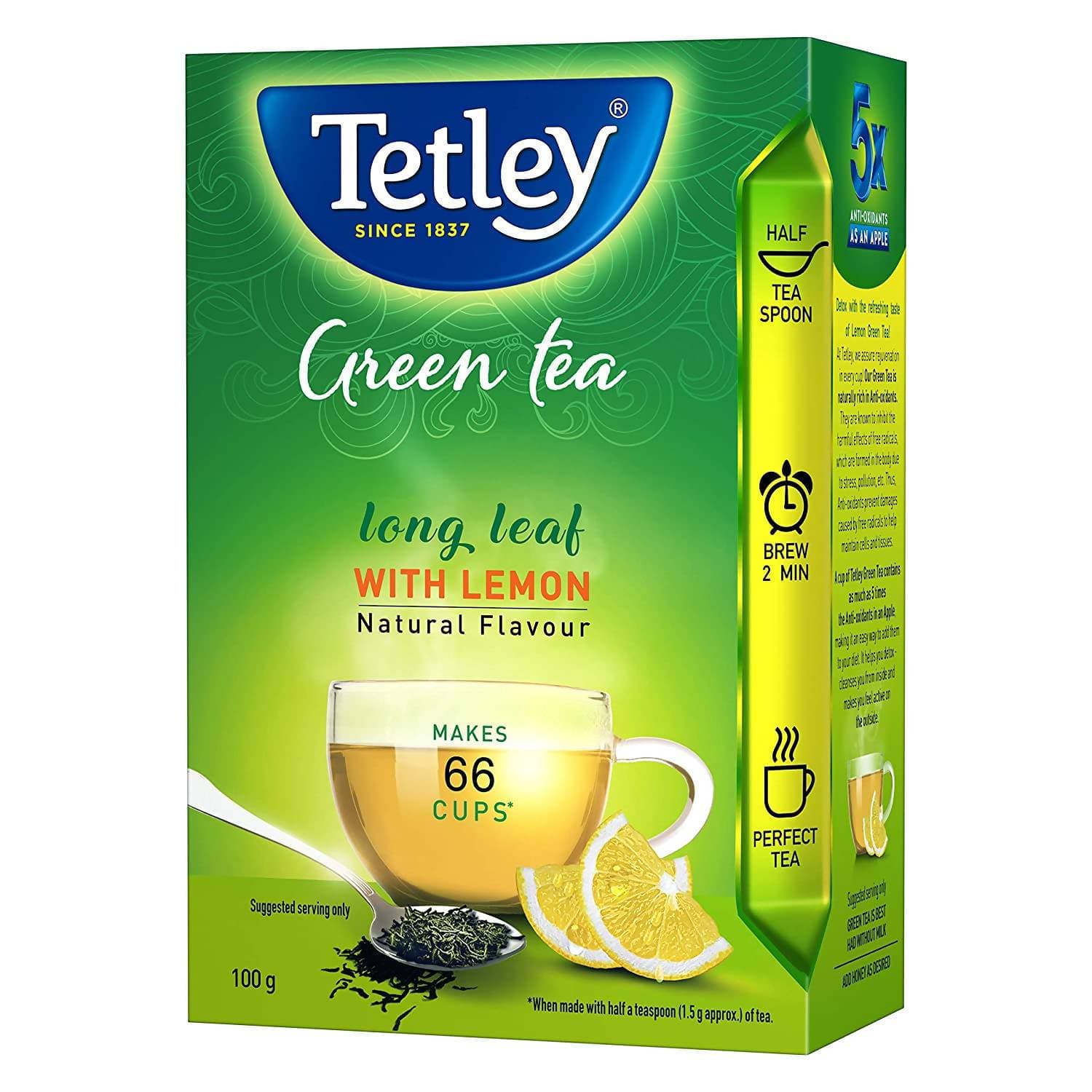 Tetley Long Leaf Green Tea With Lemon  Grab2Buy Tetley Grab2Buy