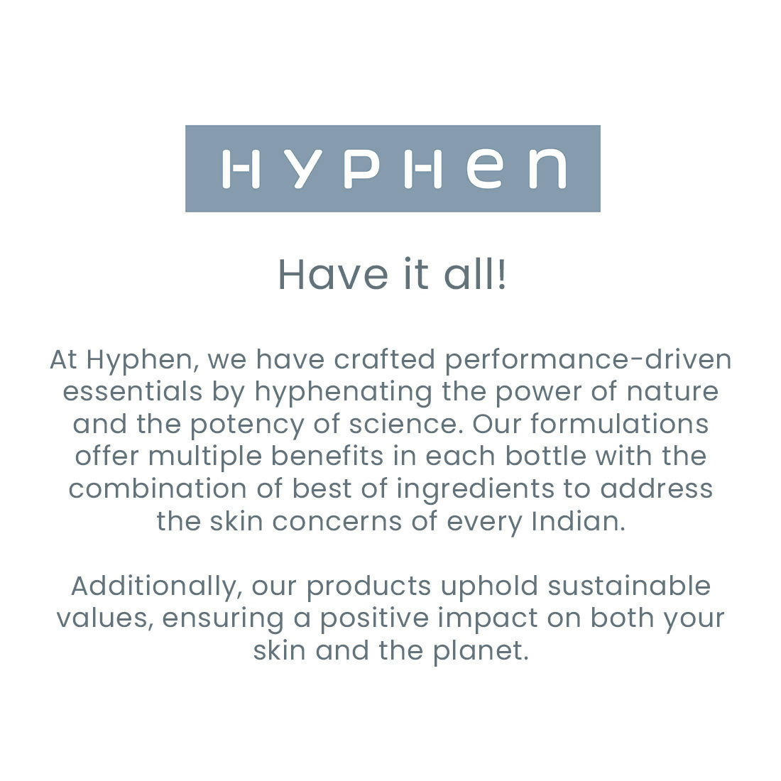 Hyphen By Kriti Sanon Vitamin Infused Brightening Sunscreen SPF 50 PA++++, Brightenens Skin, Reduces Dark spots & Pigmentation, No White Cast 