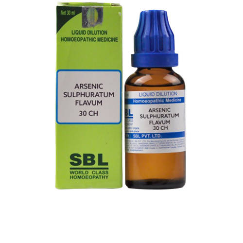 SBL Homeopathy Arsenic Sulphuratum Flavum Dilution 
