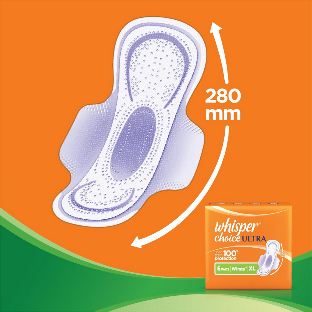 Whisper Choice Ultra Sanitary Pads Large Size  Grab2Buy Whisper Grab2Buy