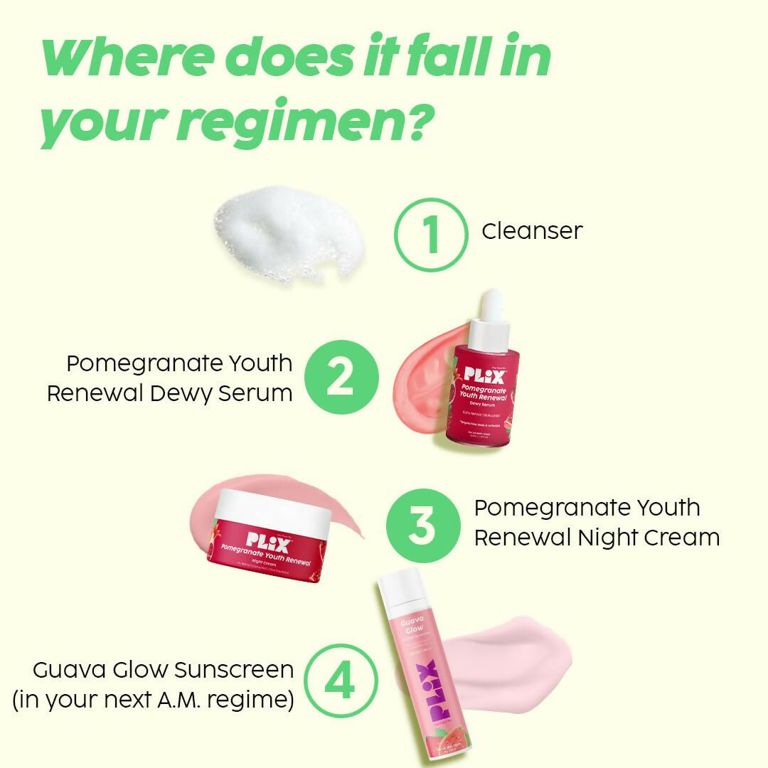 PLIX The Plant Fix 0.6% Retinol Face Serum and 1.20% Retinol Night Cream with Bakuchi Oil
