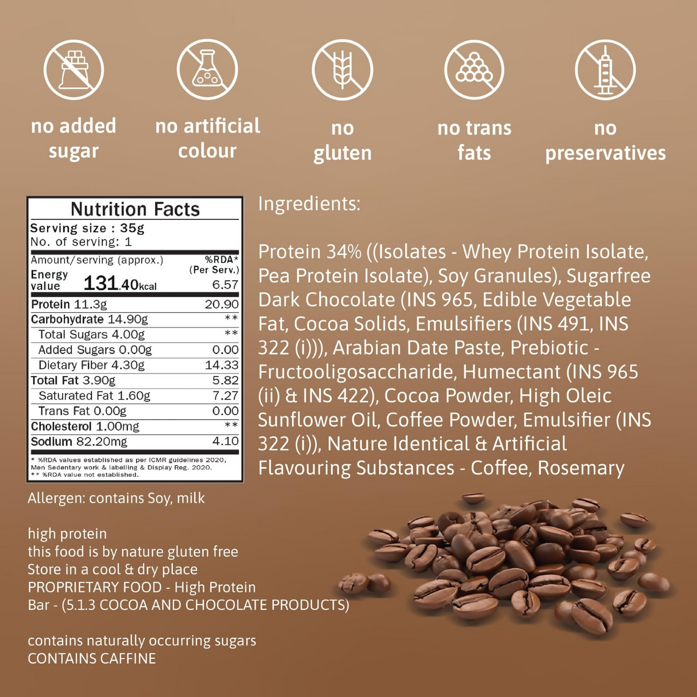 Phab Protein Bars With Protein Mocha Nut Fudge