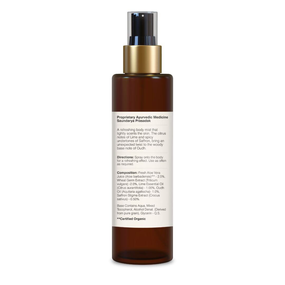 Forest Essentials Scented Body Mist Lime Saffron & Oudh - Grab2buy