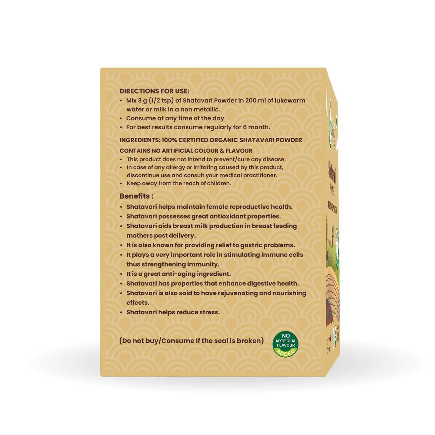Nutriorg Certified Organic Shatavari Powder 