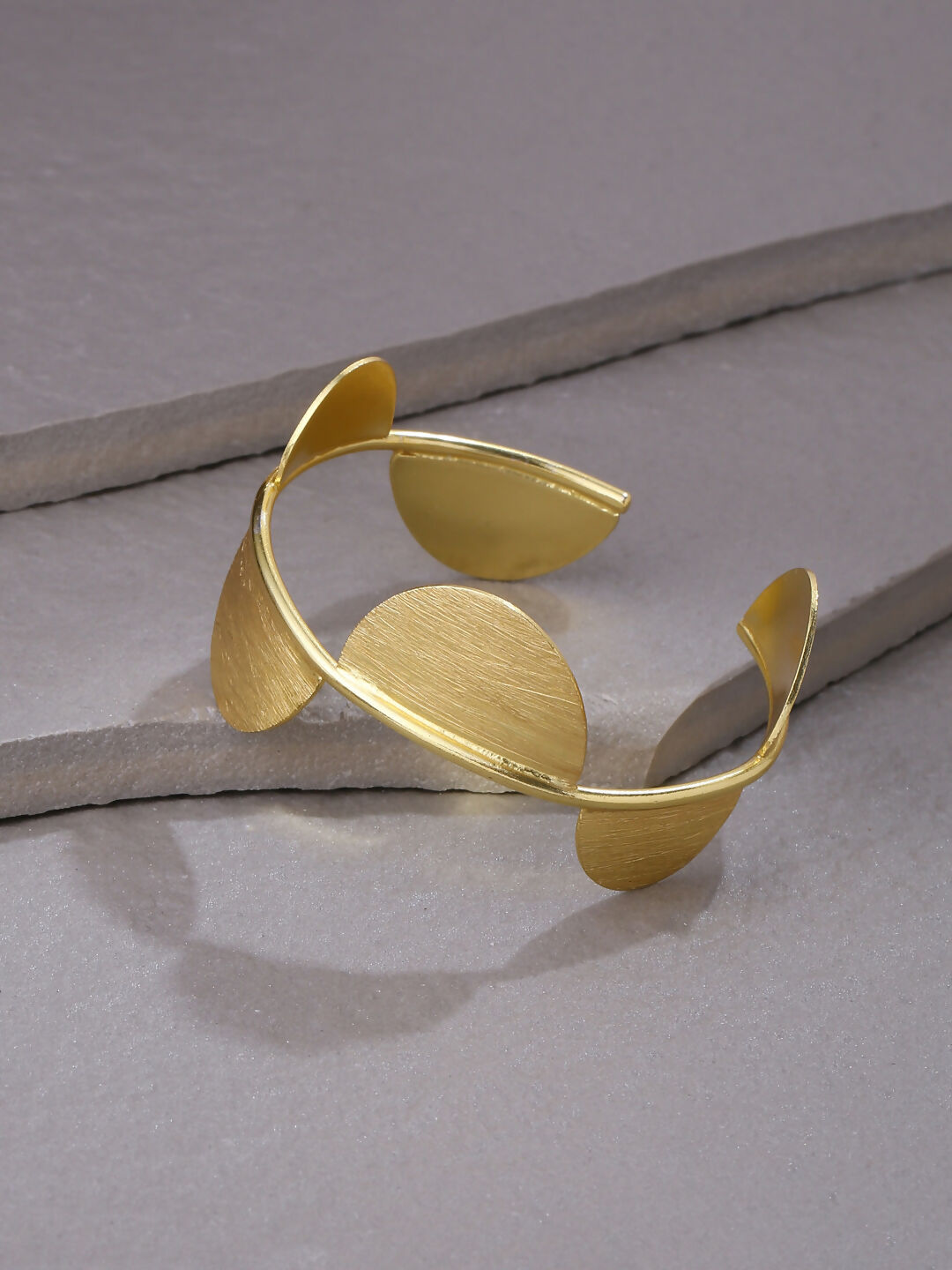 NVR Women Gold-Polished Adjustable Kada Bracelet