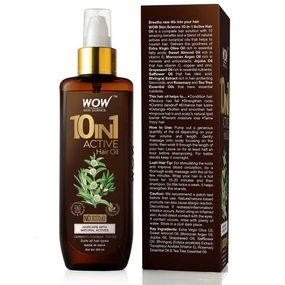 Wow Skin Science 10-in-1 Active Hair Oil  Grab2Buy Wow Skin Science Grab2Buy