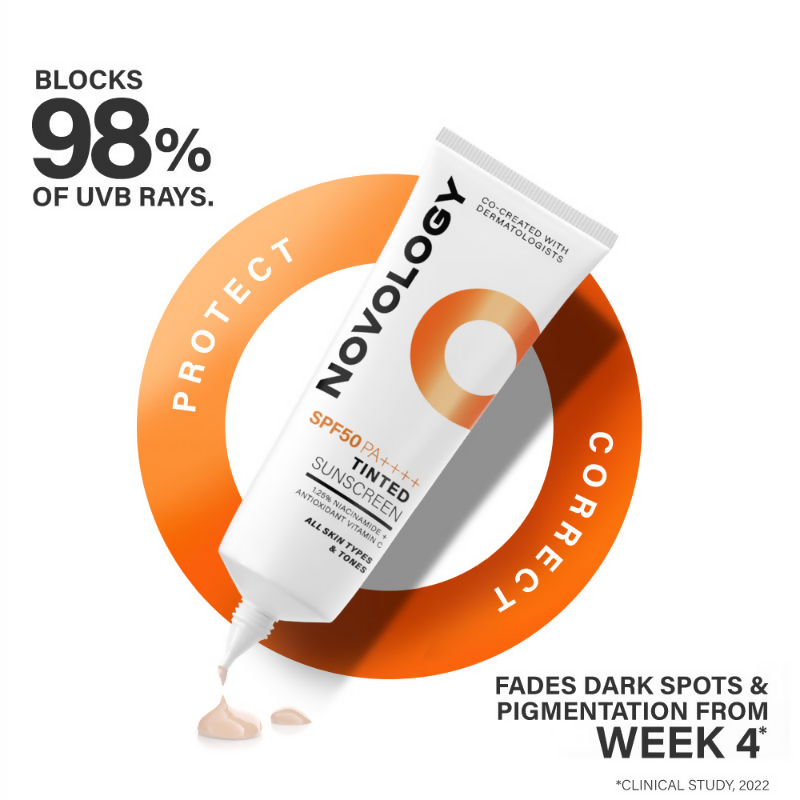 Novology SPF 50 PA++++ Tinted Sunscreen 