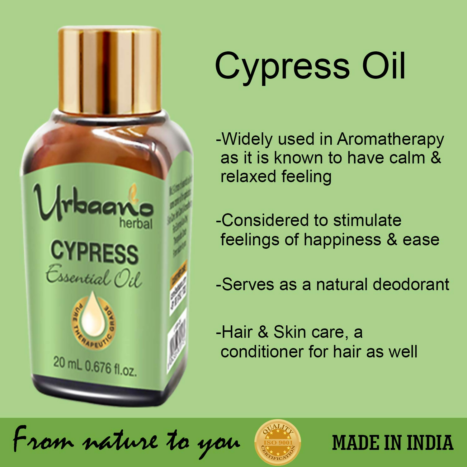 Urbaano Herbal Cypress Essential Oil  Grab2Buy Urbaano Herbal Grab2Buy