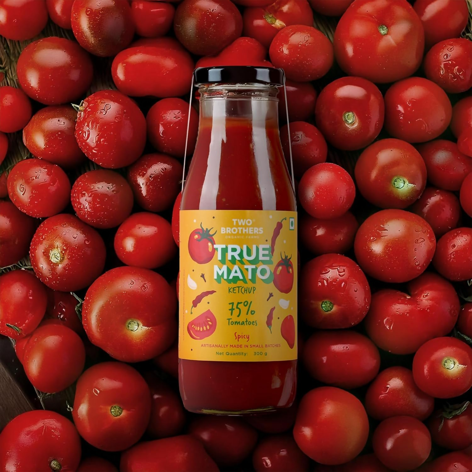 Two Brothers Organic Farms Truemato Ketchup - Spicy  Grab2Buy Two Brothers Organic Farms Grab2Buy