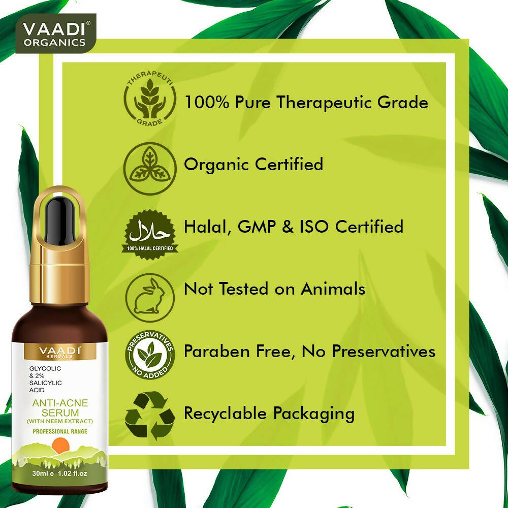 Vaadi Herbals Anti-Acne Serum With Glycolic & 2% Salicylic Acid  Grab2Buy Vaadi Herbals Grab2Buy