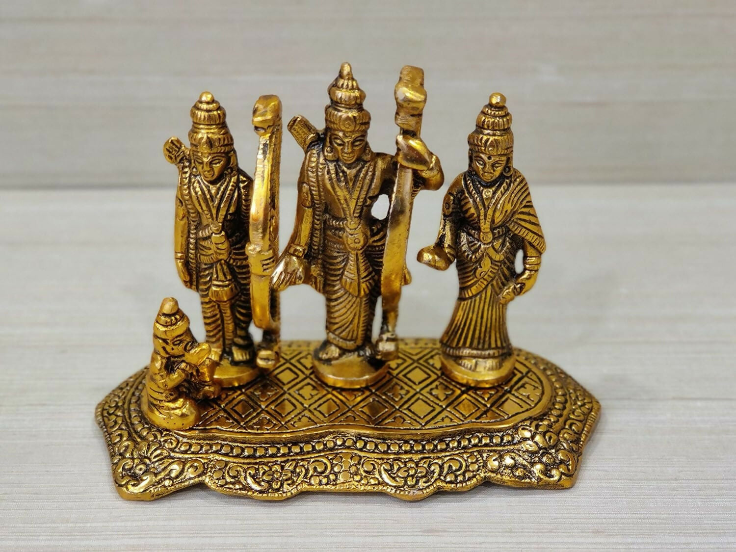 Giftnagri Lord Ram Darbar Idol Metal Showpiece Hindu Religious Idols - Grab2buy