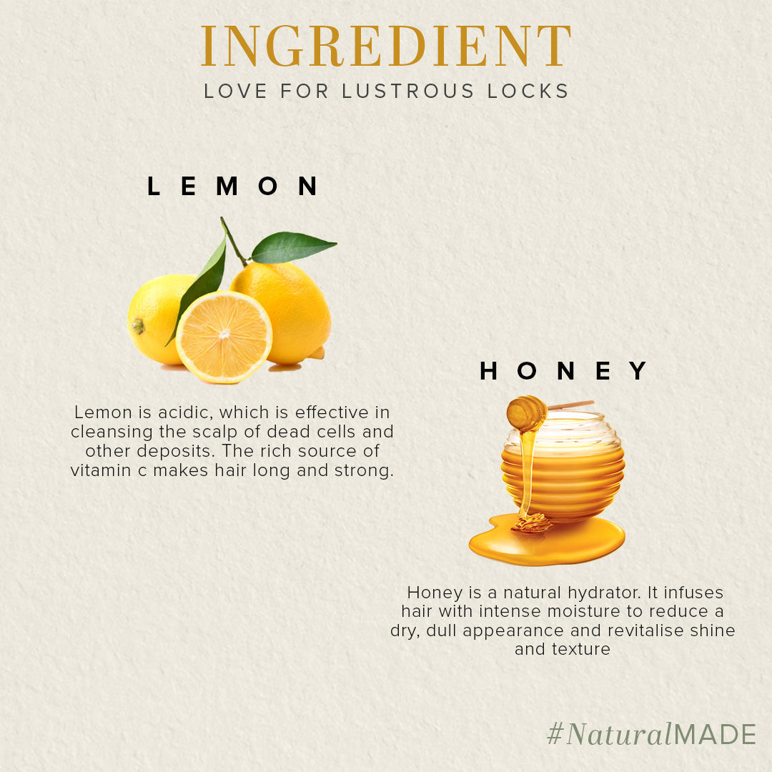 Khadi Natural Honey & Lemon Hair Cleanser - 210ml 
