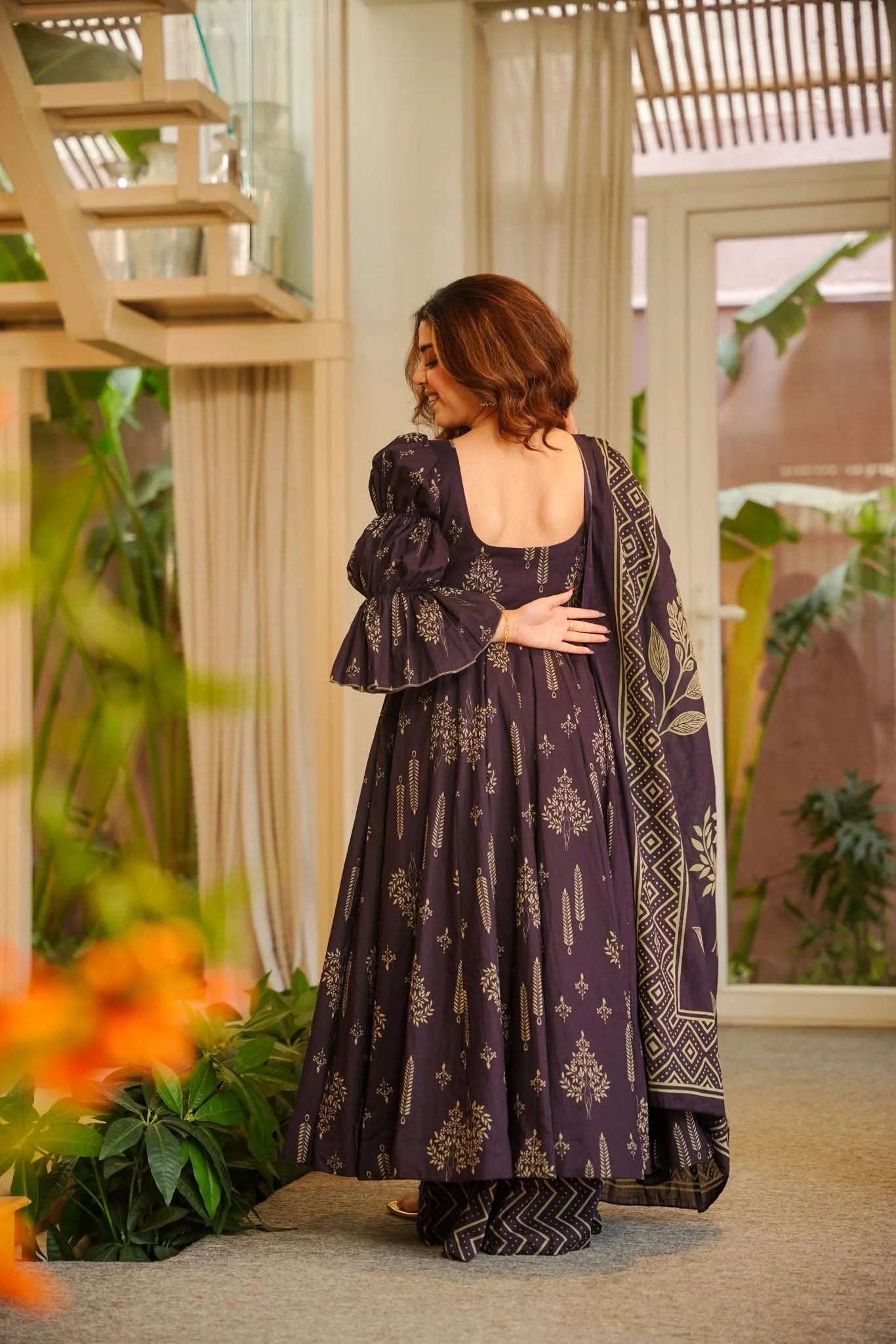 Yash Enterprise Navy Blue Digital Print Muslin Party Wear Sharara Suit Set  Grab2Buy Yash Enterprise Grab2Buy