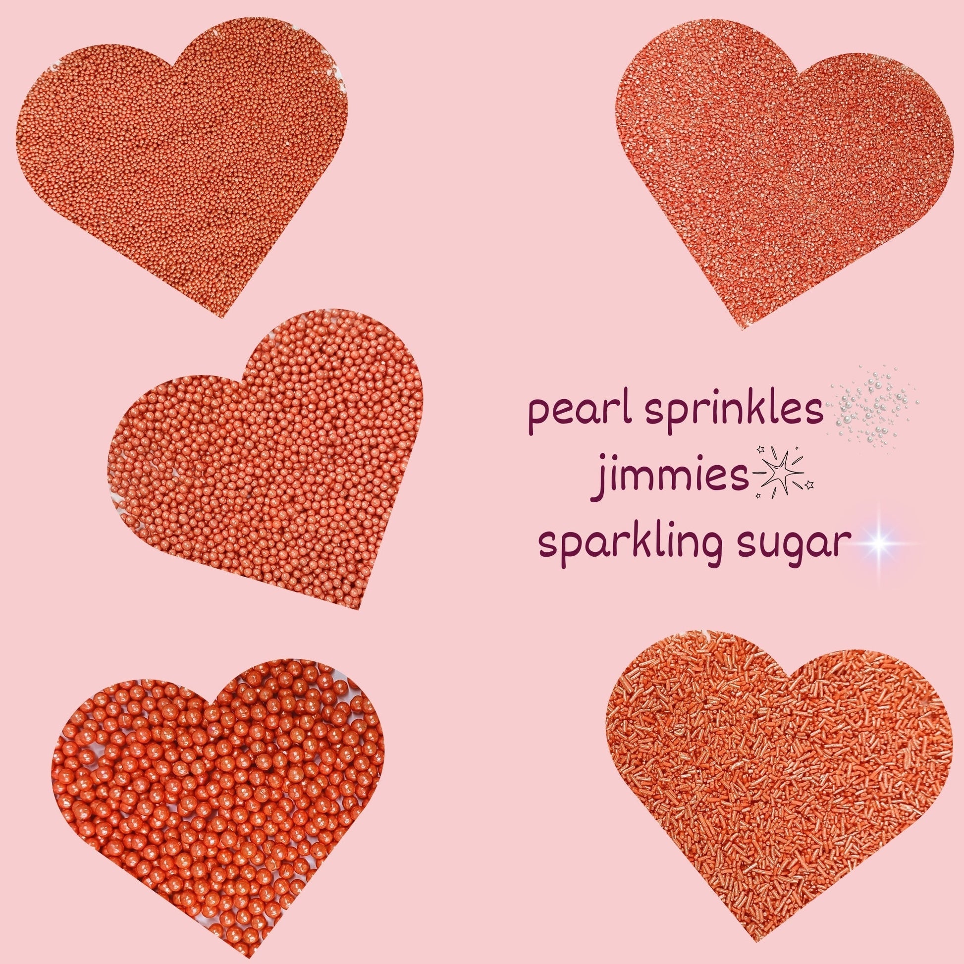 Confect Sprinkles for Cakes & Cupcakes Decoration | USP-18(Rose Gold)