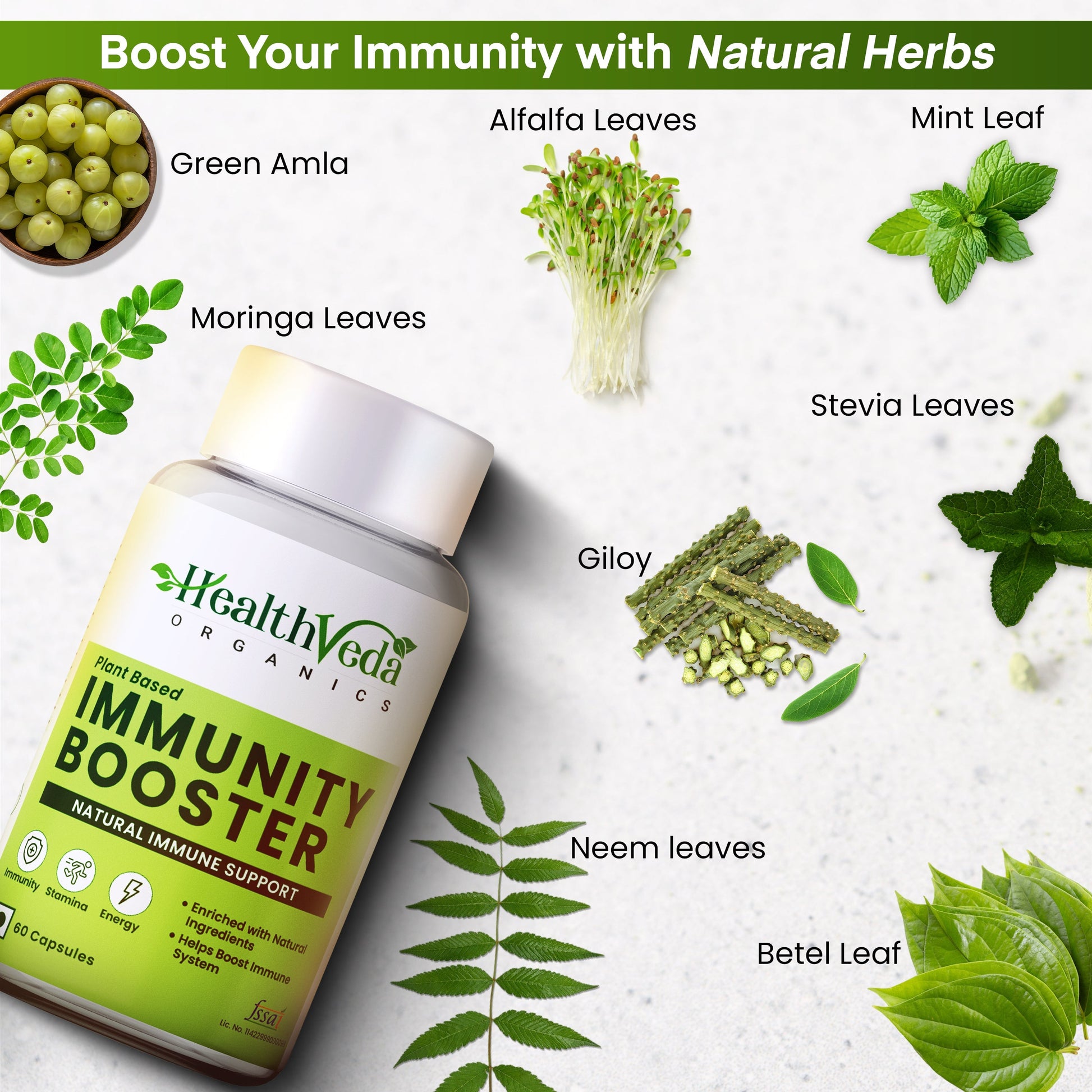 Health Veda Organics Natural Immunity Booster Capsules Health Veda Organics