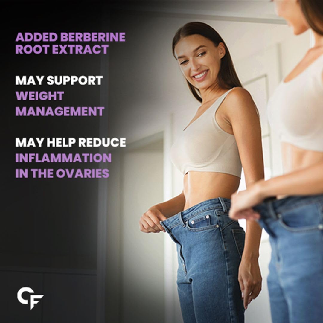Carbamide Forte PCOS Supplement For Women - 40:1 Ratio 2000mg Myo-Inositol to D-Chiro-Inositol Supplement for PCOS - 60 Veg Inositol Tablets 
