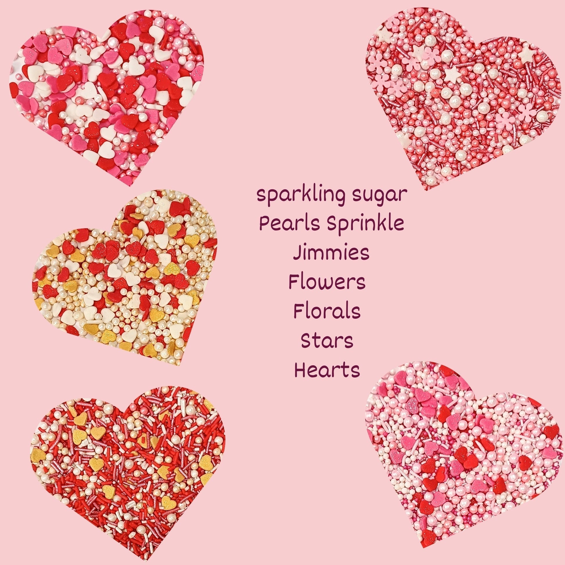 Confect Valentine Sprinkles | 08 Edible Decoration for Baking & Dessert  Grab2Buy Confect Grab2Buy