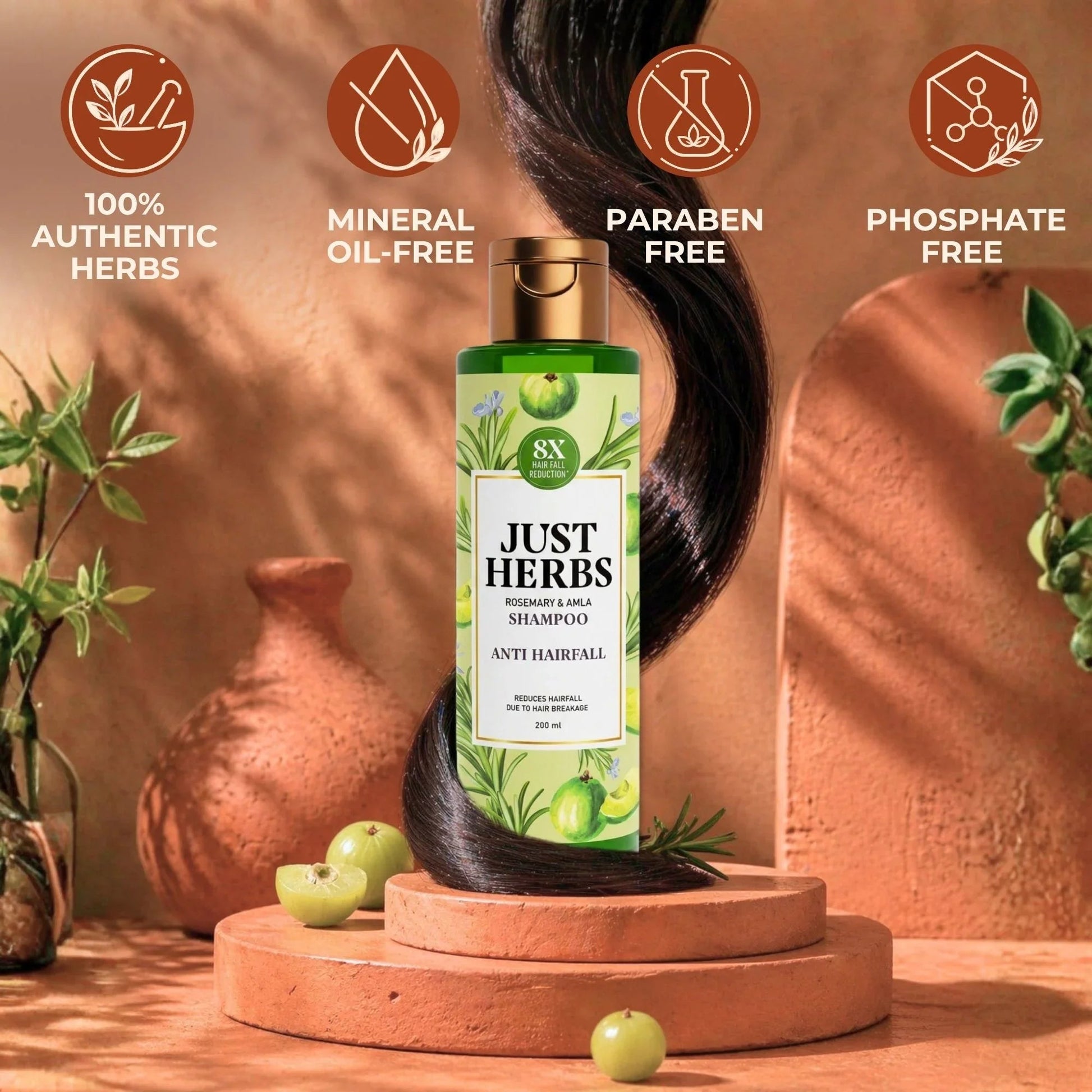 Anti Hairfall Shampoo | Rosemary, Amla & 12 Herbs 