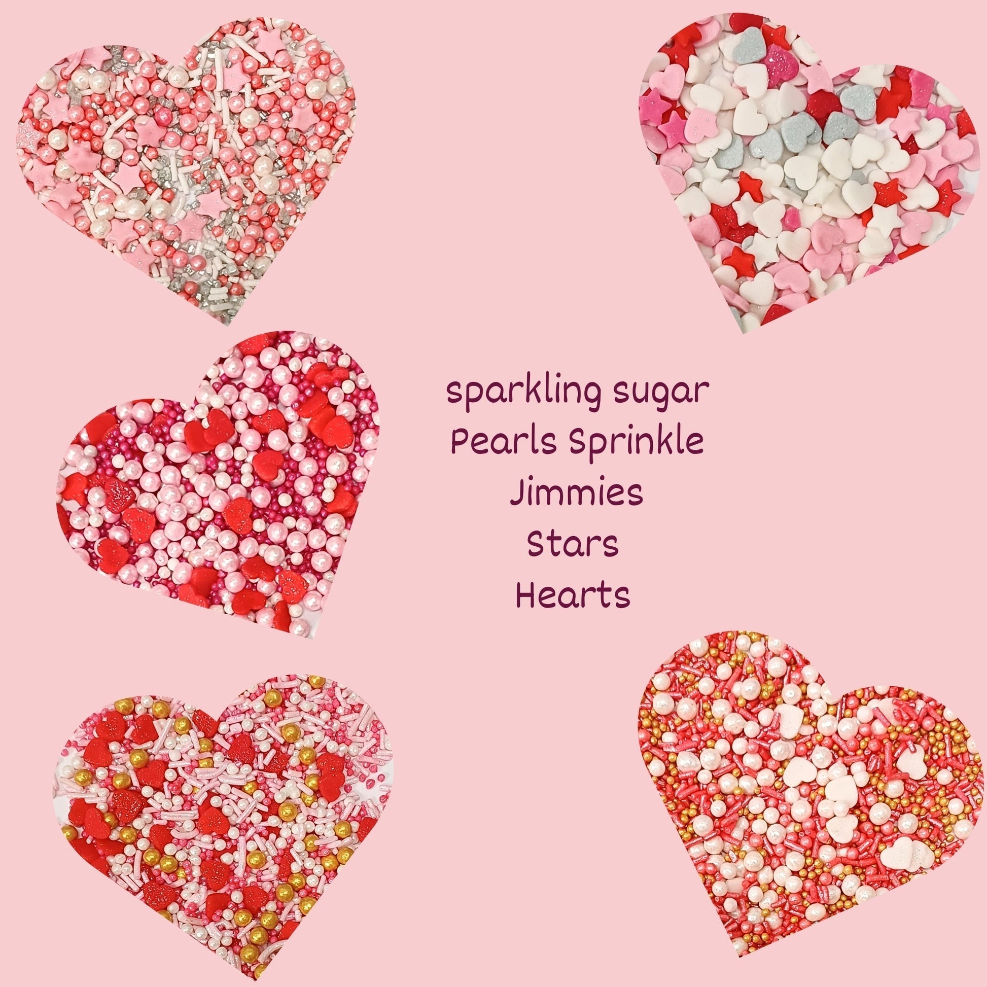 Confect Valentine Sprinkles | 07 Edible Decoration for Baking & Dessert  Grab2Buy Confect Grab2Buy
