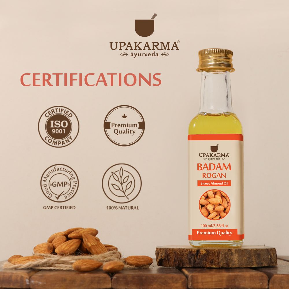 Upakarma Ayurveda Badam Rogan Sweet Almond Oil  Grab2Buy Upakarma Ayurveda Grab2Buy