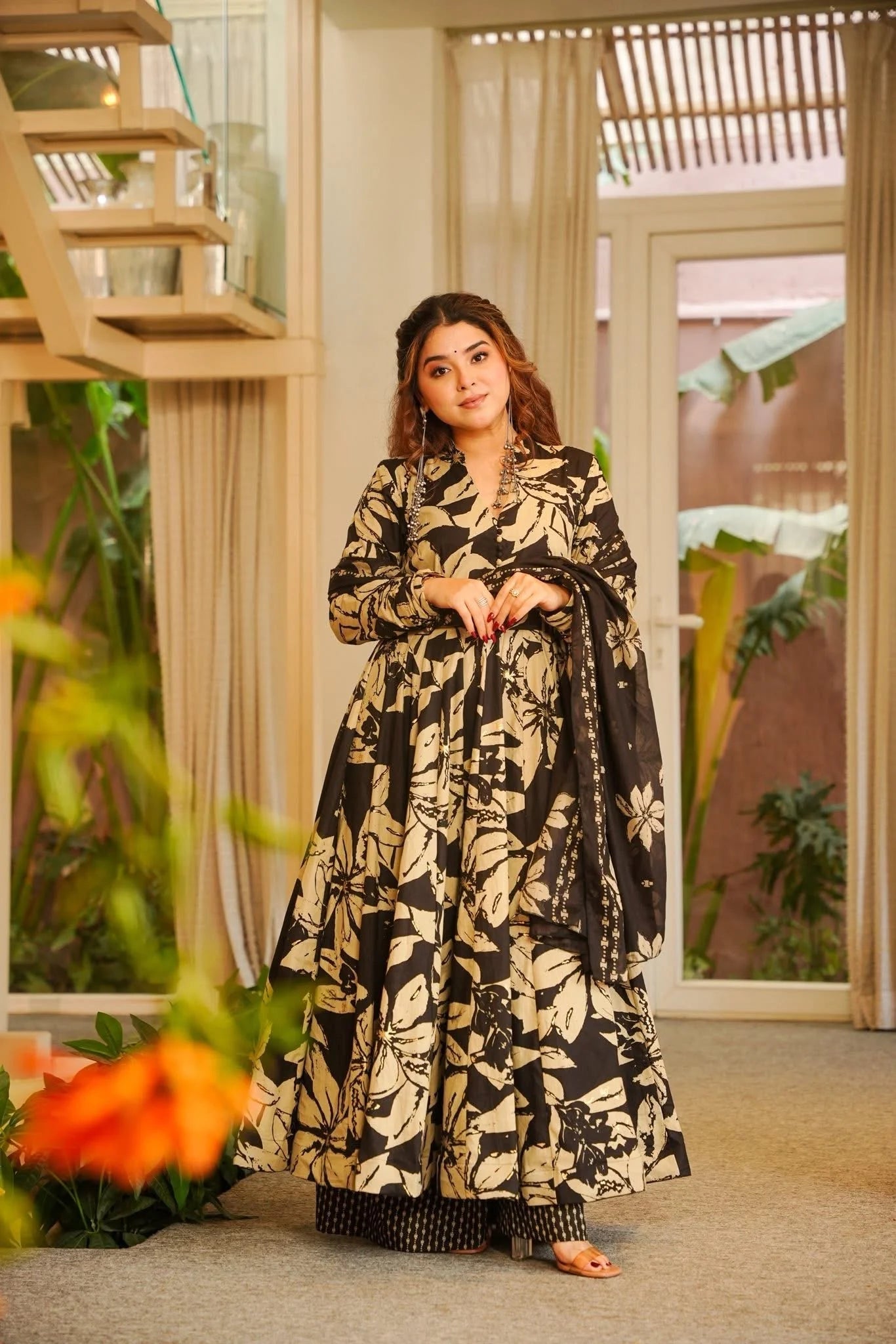 Yash Enterprise Black Muslin Cotton Silk Party Wear Embroidery Suit Set  Grab2Buy Yash Enterprise Grab2Buy