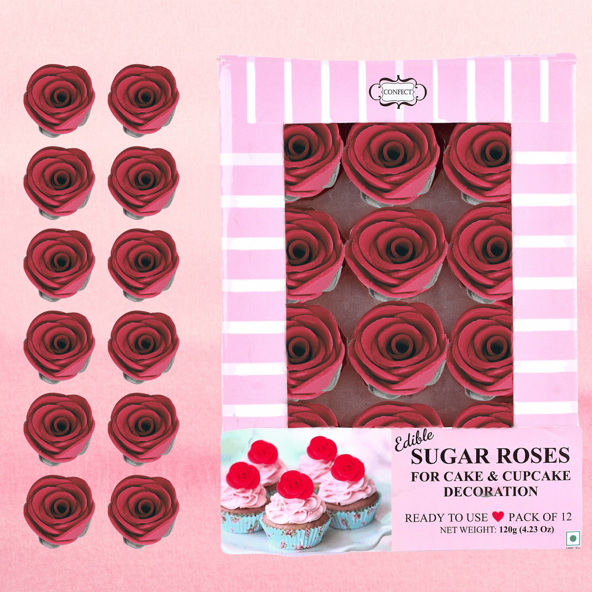 Confect Burgundy | Edible Sugar Flowers