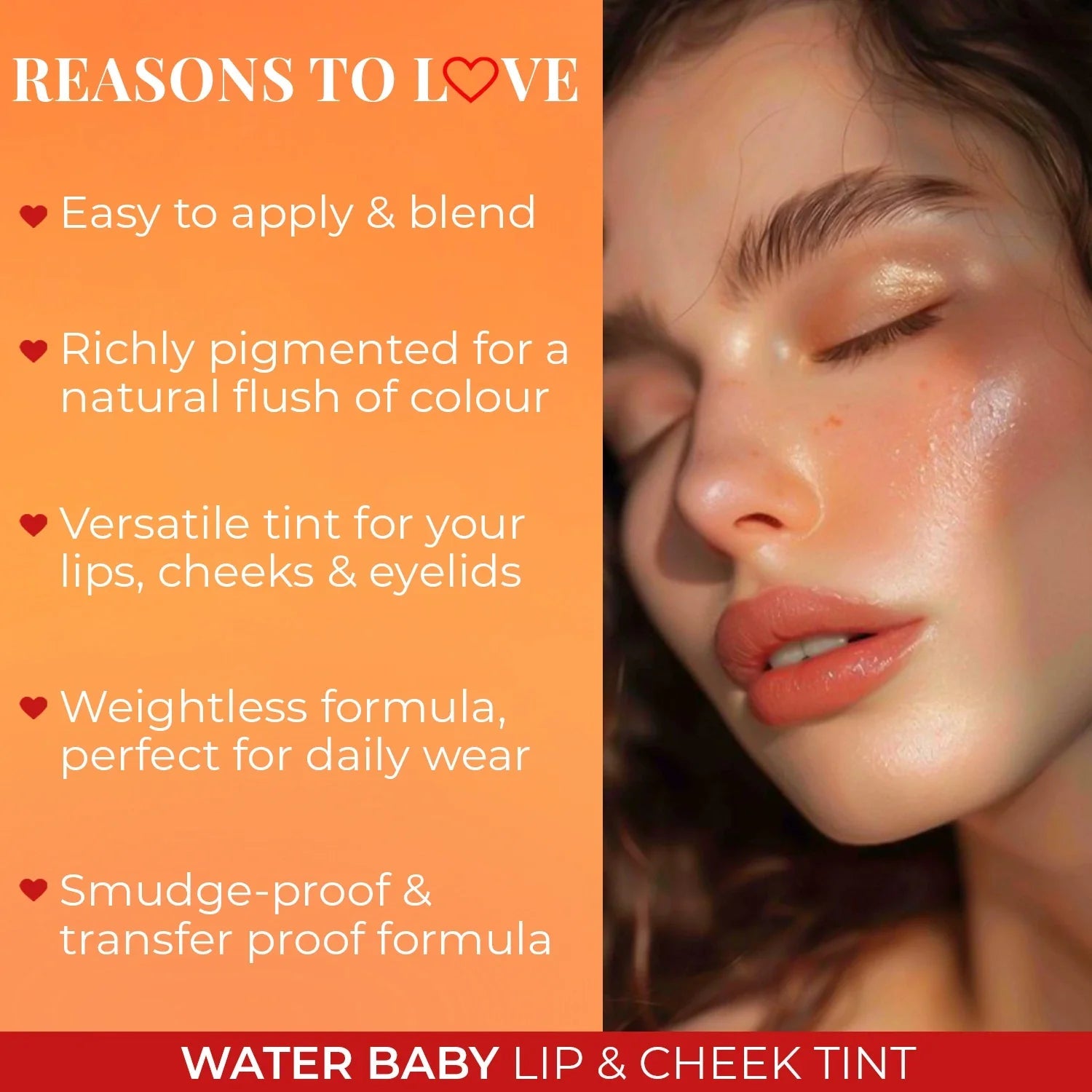 WATER BABY LIP AND CHEEK TINT | ALOE VERA + LIQUORICE ROOT Orange You Cute 