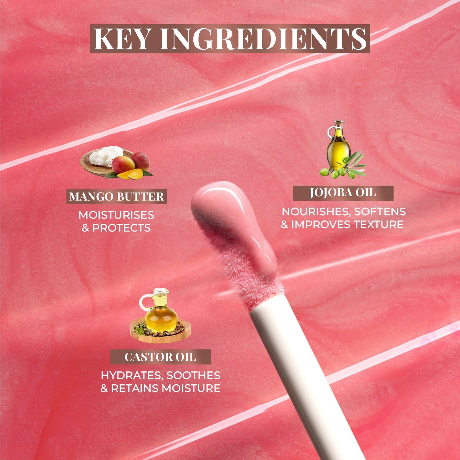 Serum-infused Lip Gloss with Mango Butter and Jojoba Oil 