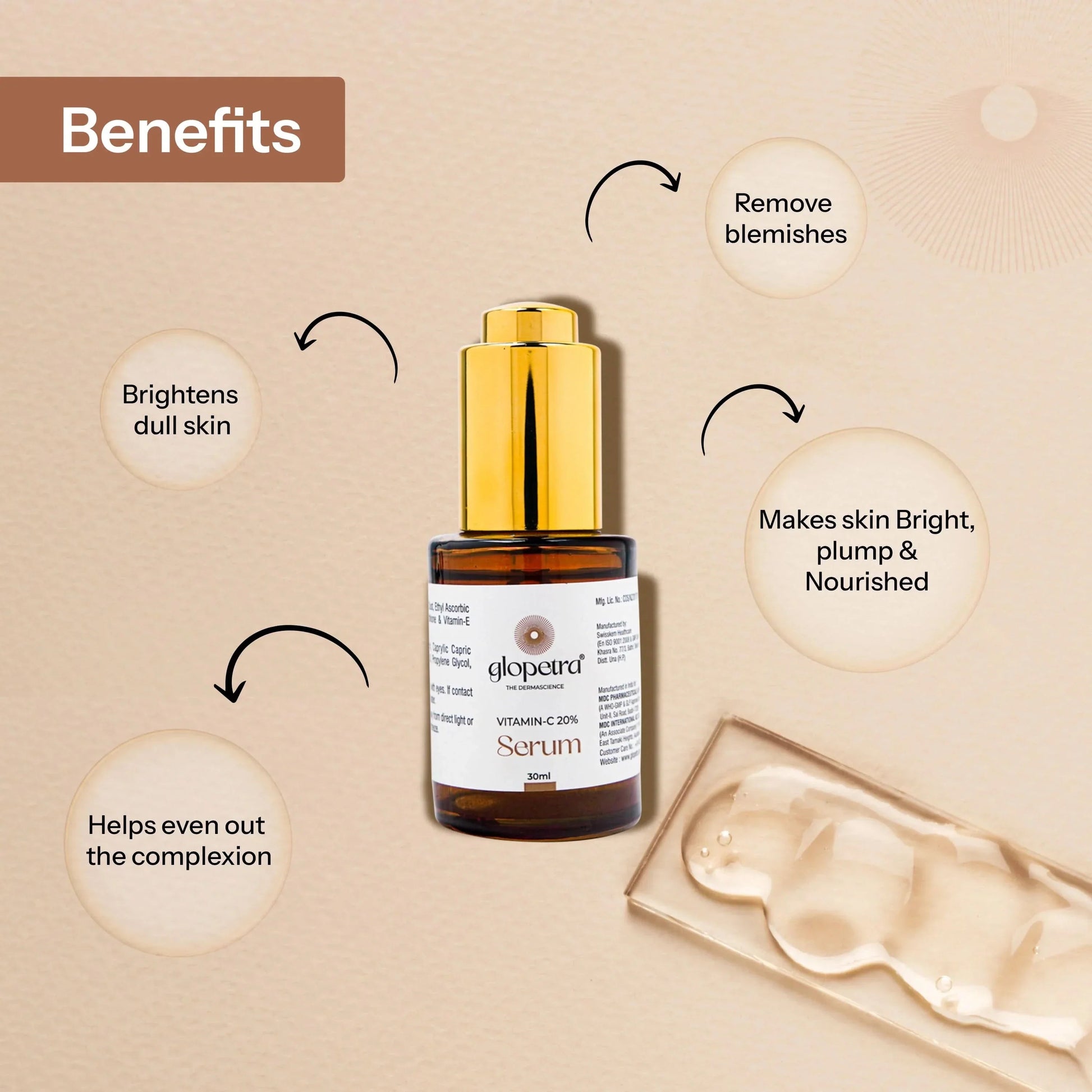 Glopetra Vitamin C Serum For Dull Skin  Grab2Buy Glopetra Grab2Buy