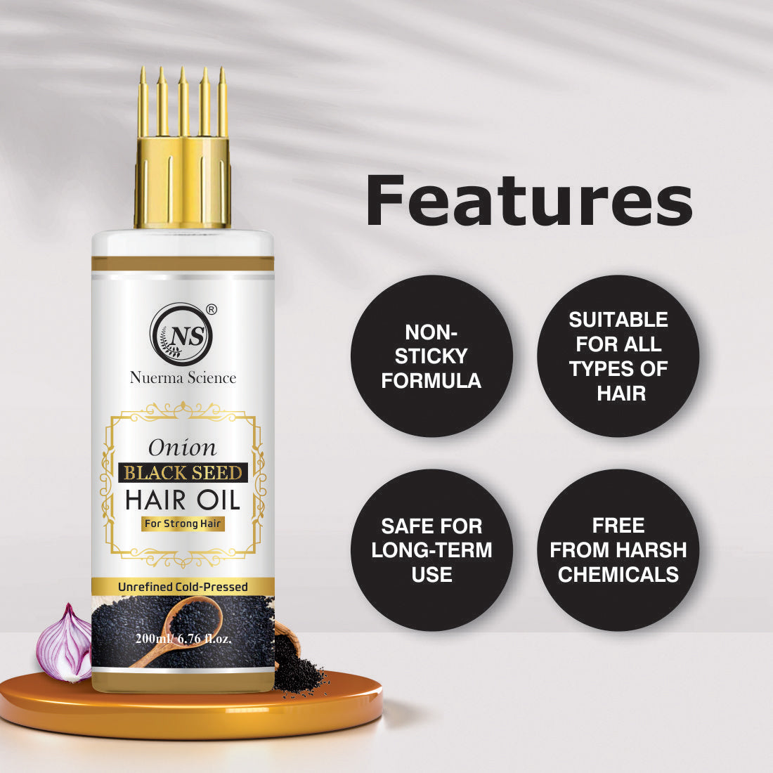 Nuerma Science Onion Black Seed Hair Oil