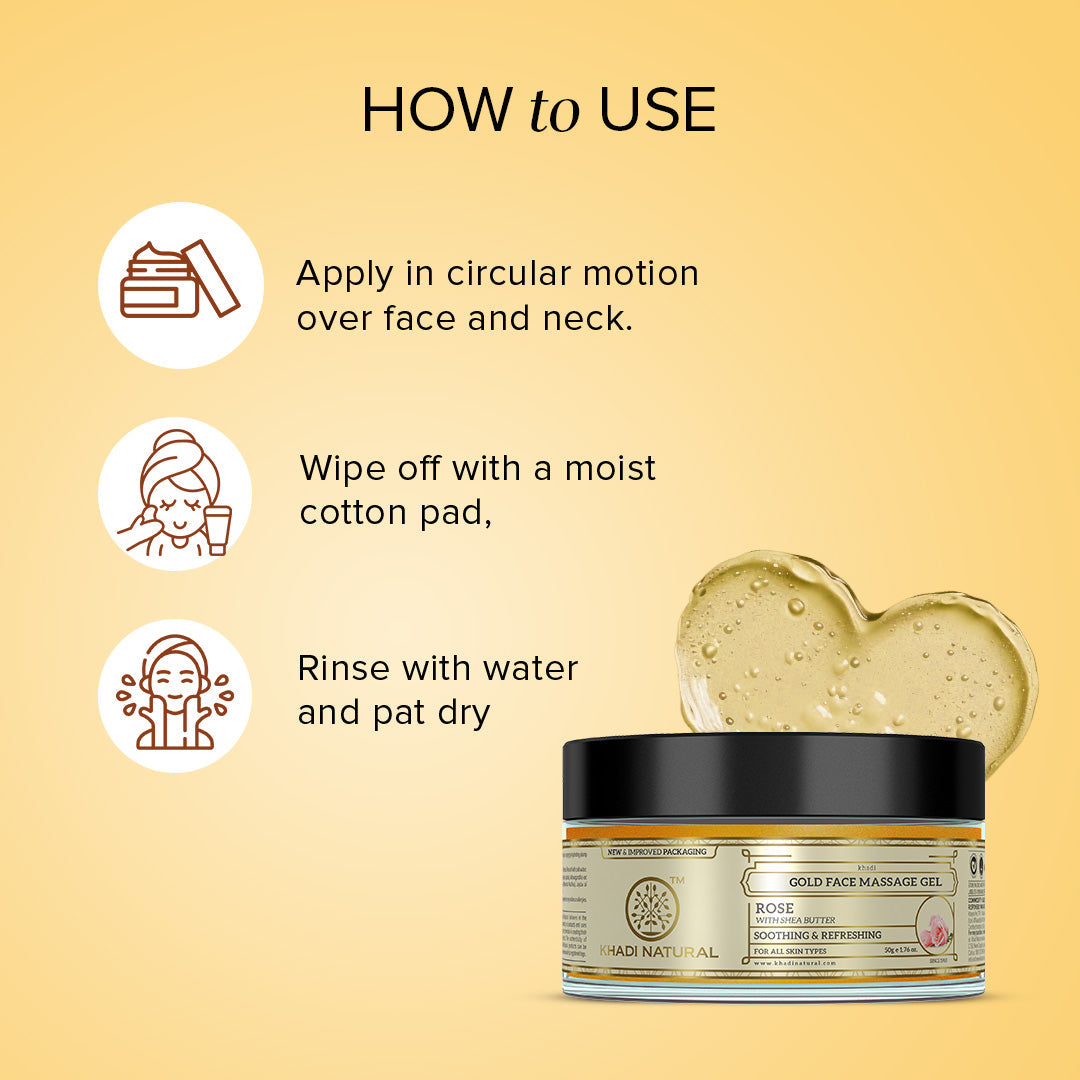 Khadi Natural Gold Face Massage Gel - 50gm 