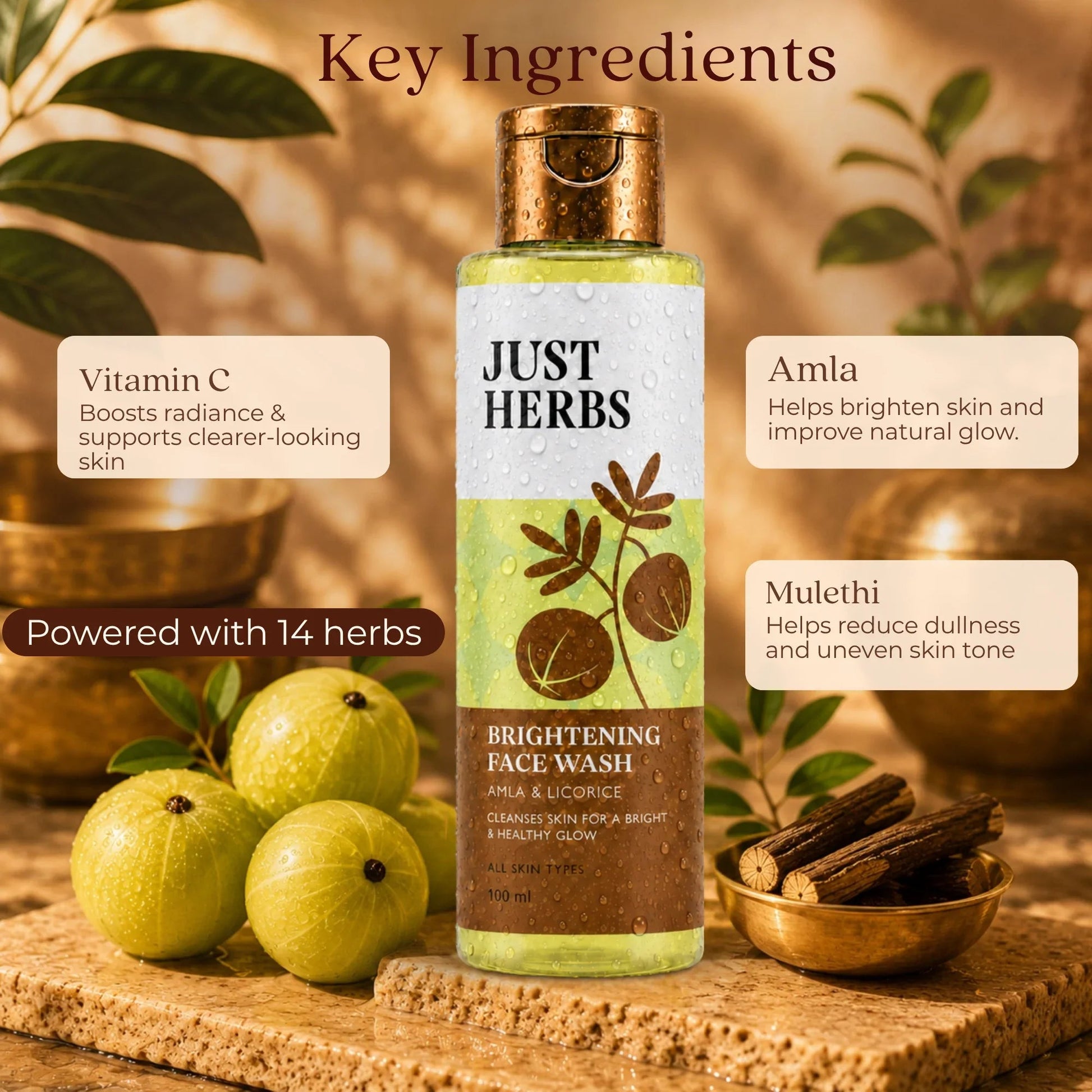 Brightening Face Wash - Vitamin C Amla & Liquorice Root 