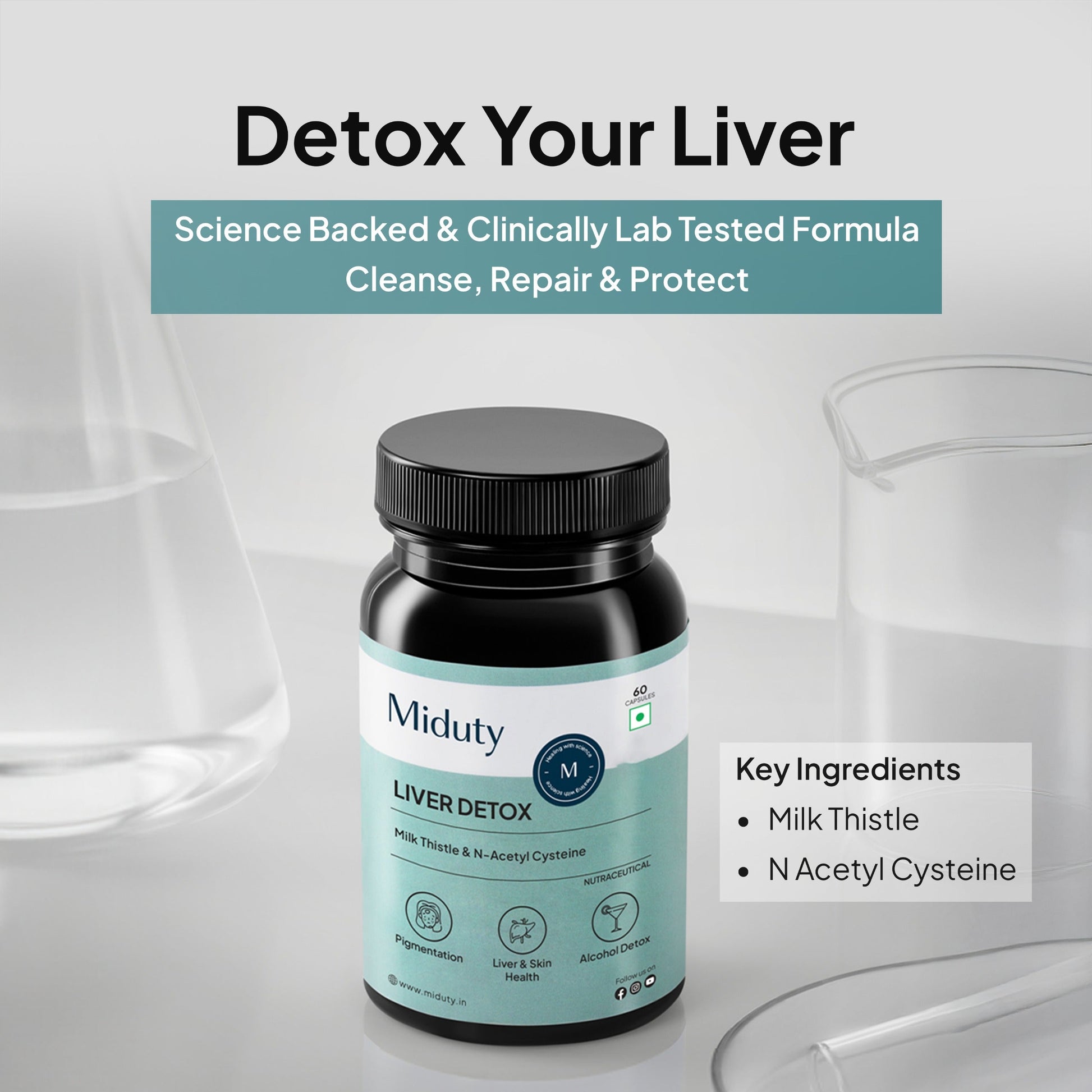 Miduty by Palak Notes Liver Detox Capsules 