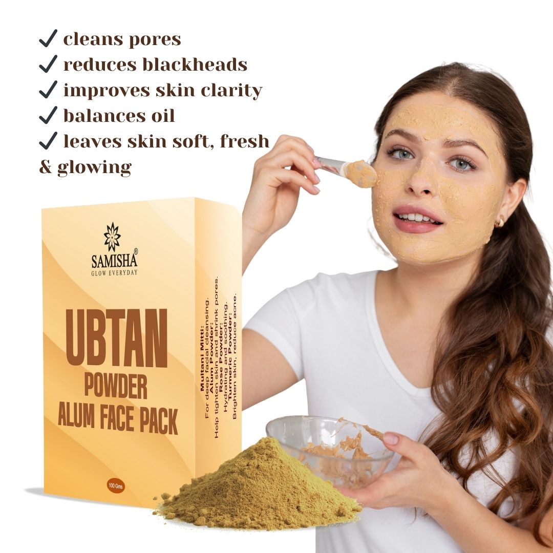 Samisha Ubtan Alum Face Pack With Rose – For Skin Tightening & Tan Removal