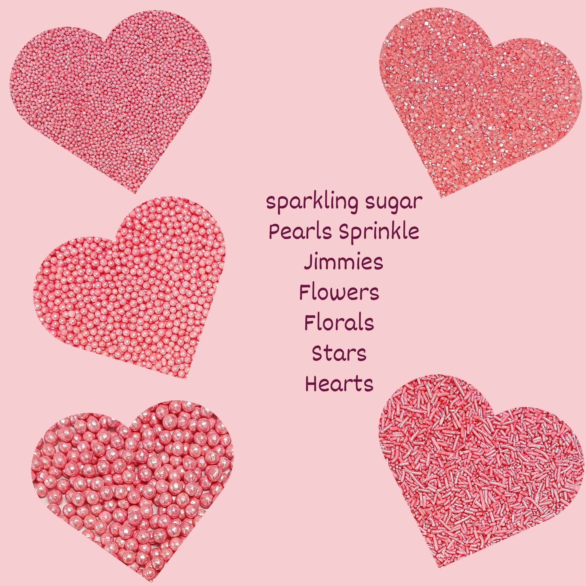 Confect Sprinkles for Cakes & Cupcakes Decoration | USP-27(Valentine Pink)