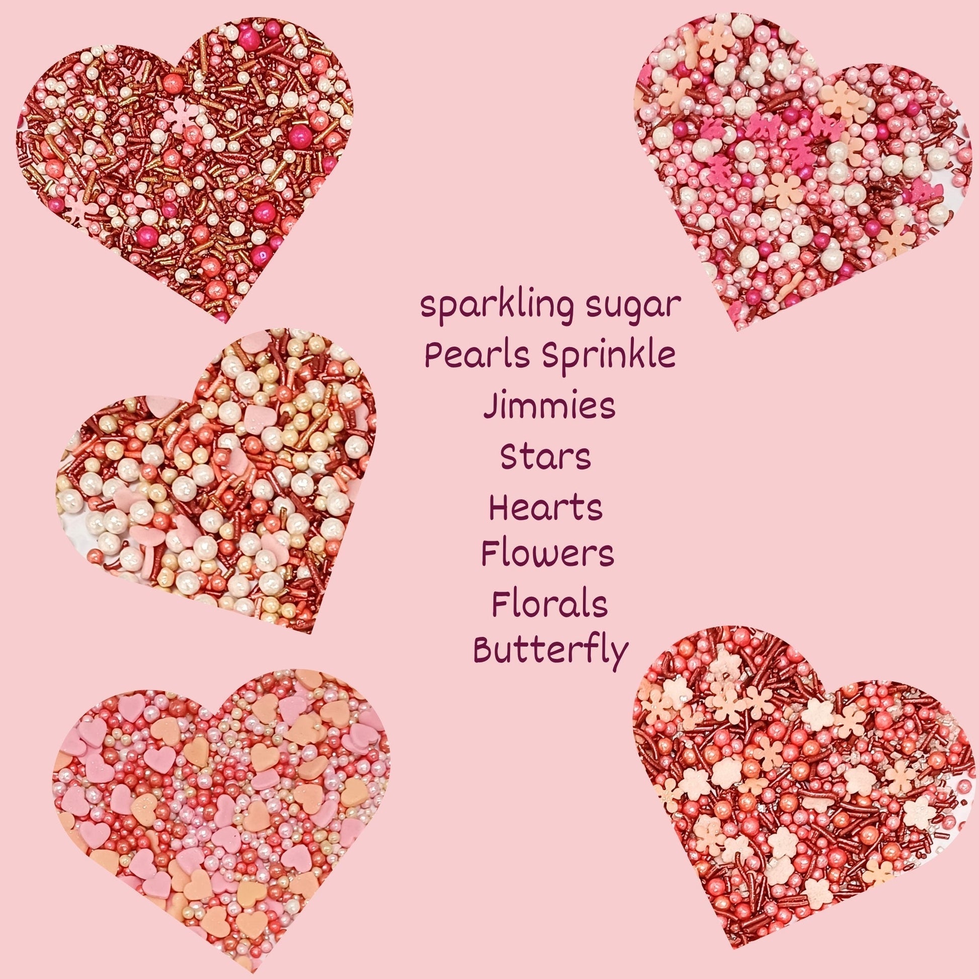 Confect Valentine Sprinkles | 10 Edible Decoration for Baking & Dessert  Grab2Buy Confect Grab2Buy