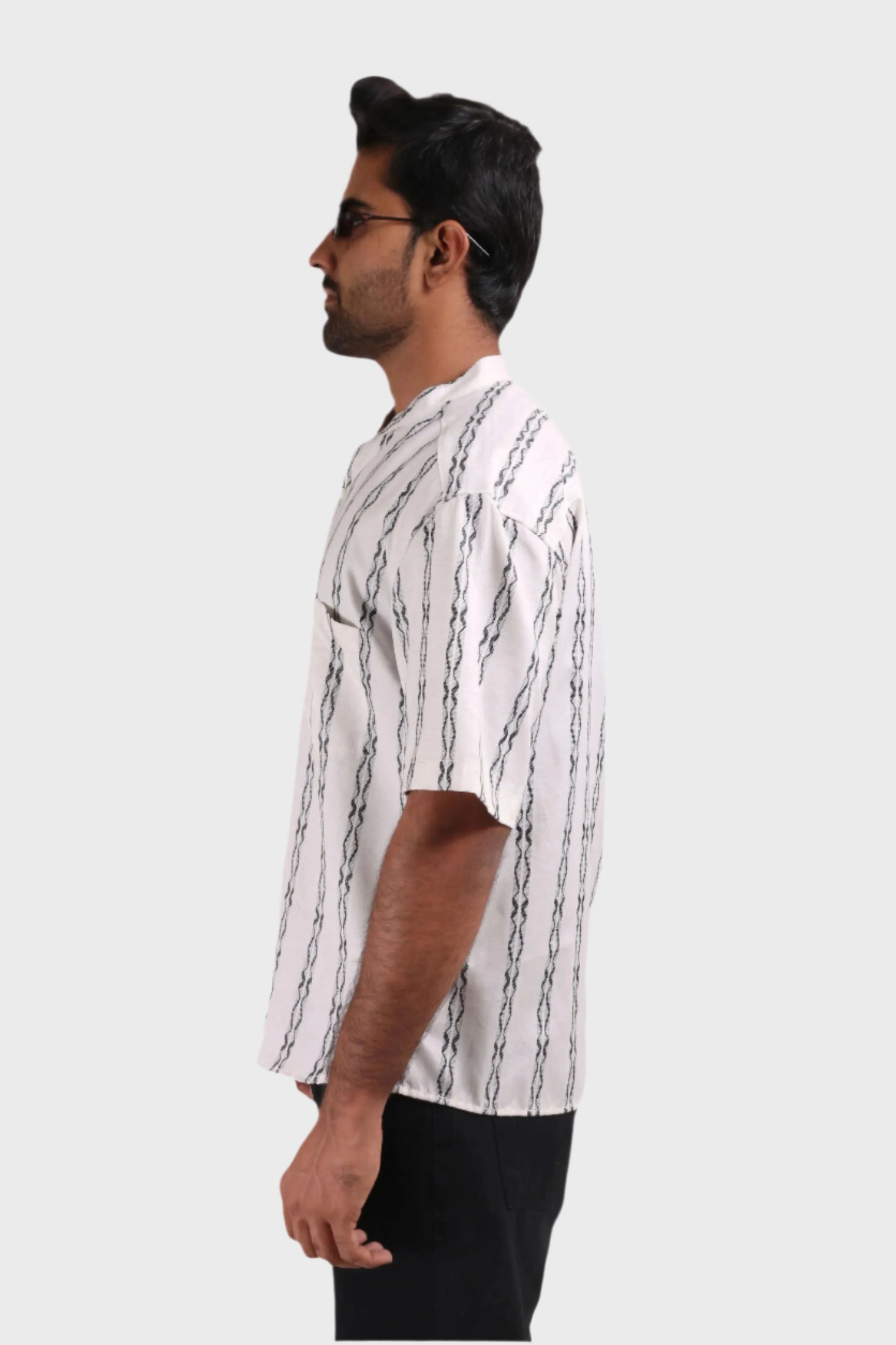 Xkind White Stripes Regular Fit Shirt 