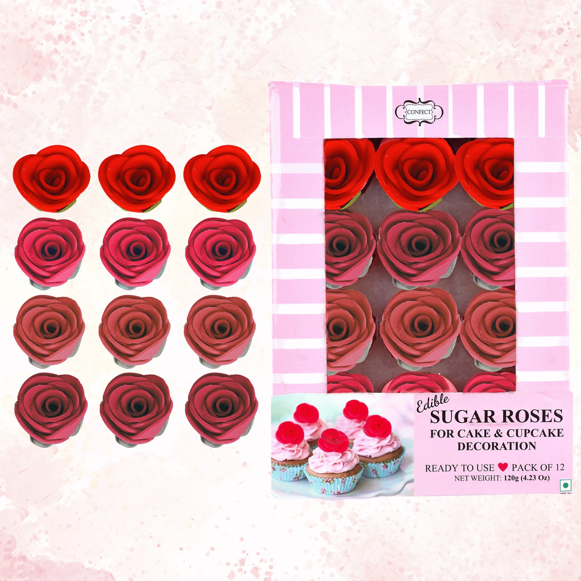 Confect Ombre- 2 | Edible Sugar Roses Topper