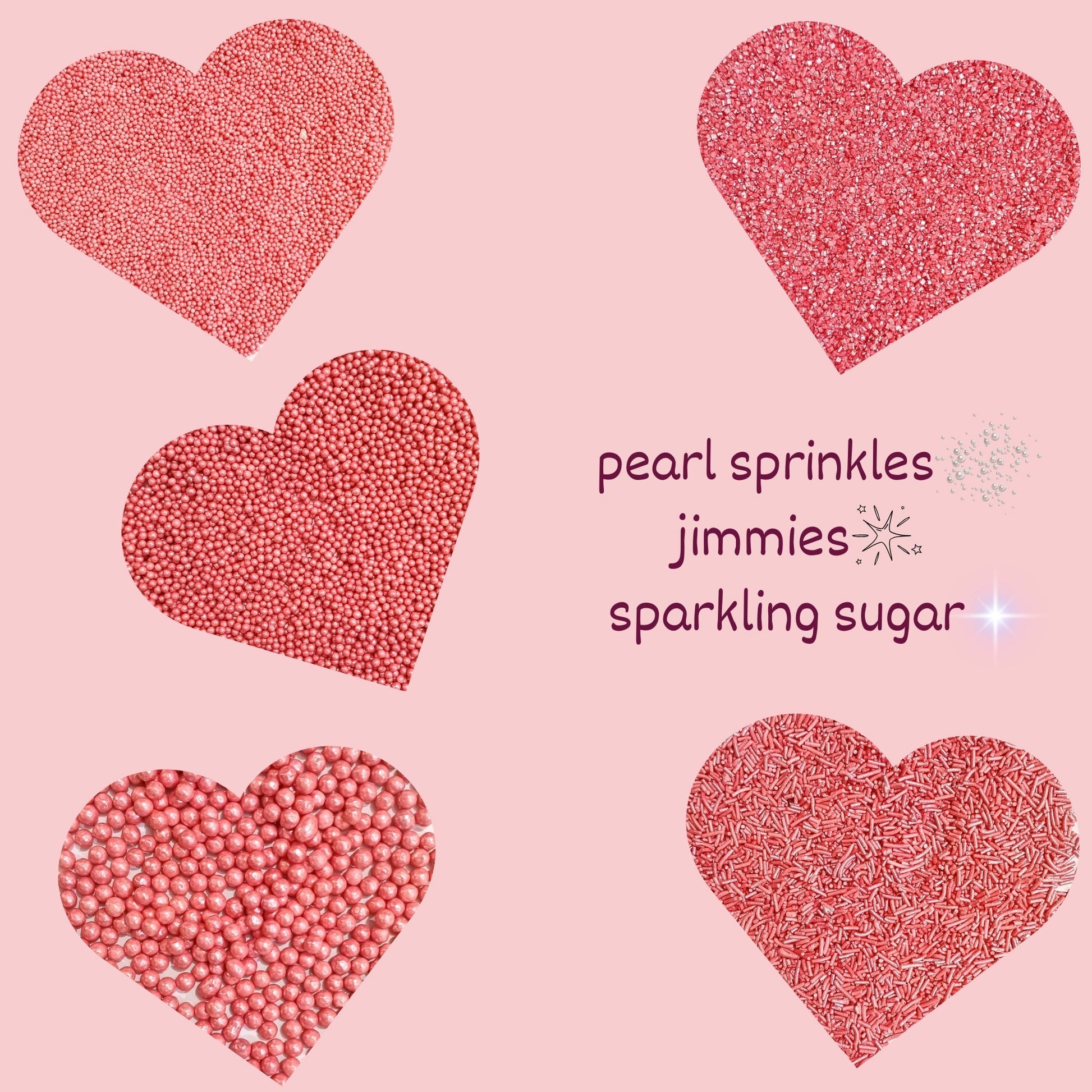 Confect Sprinkles for Cakes & Cupcakes Decoration | USP-5(Rose Pink)