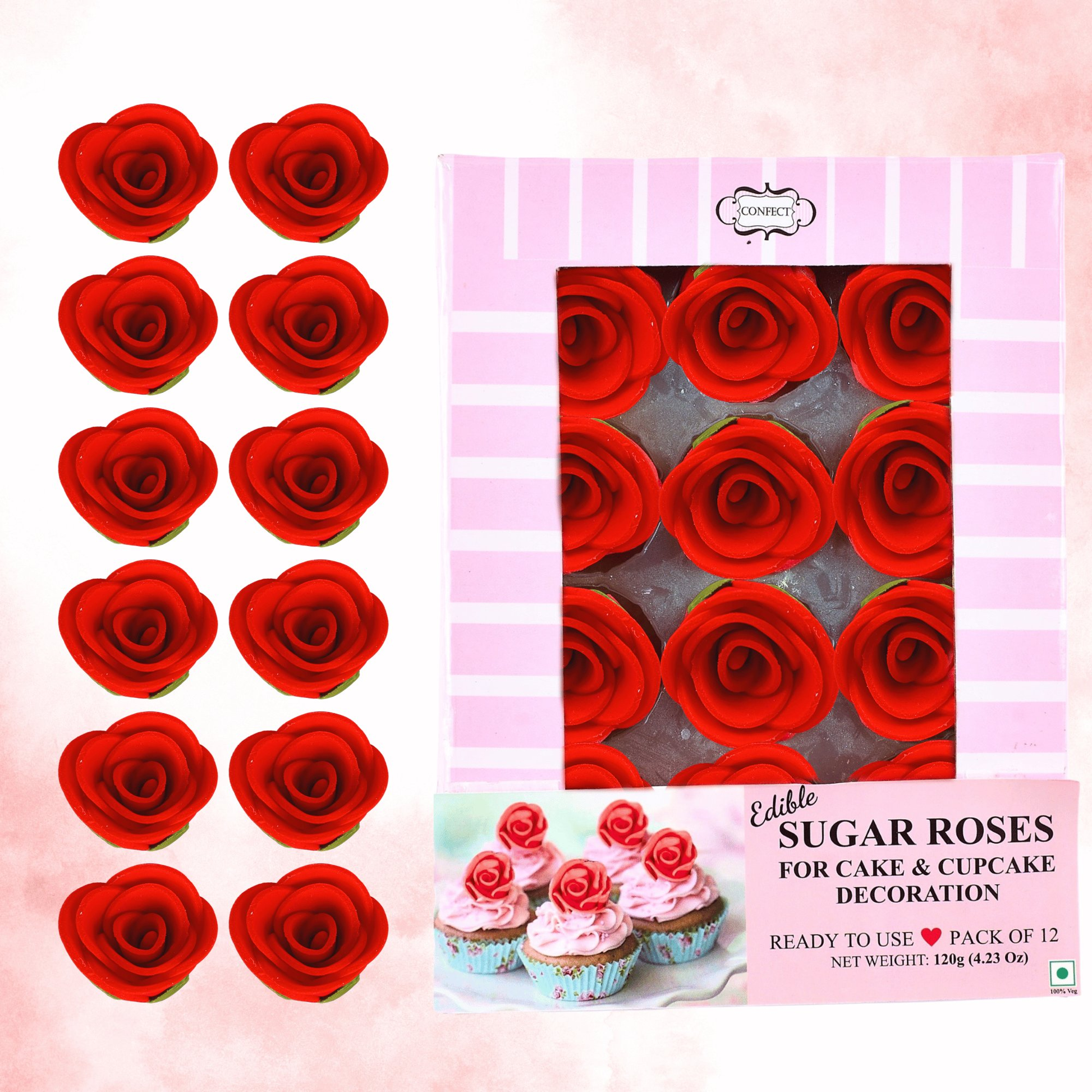 Confect Red | Edible Sugar Flowers