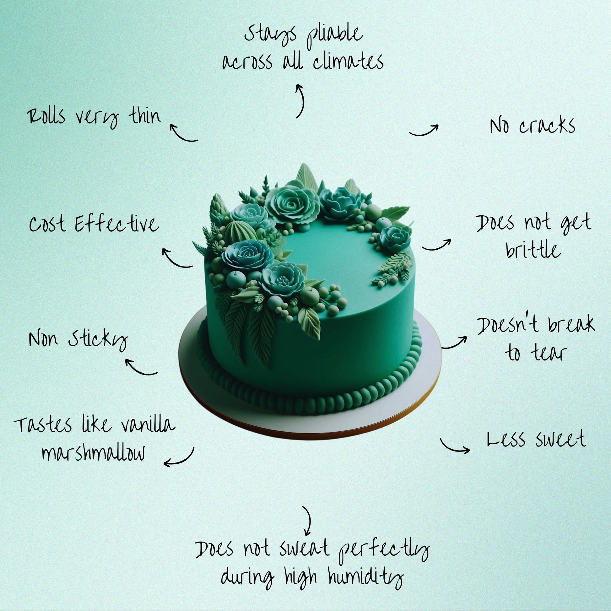 Confect Emerald Green Fondant | Edible Sugarpaste