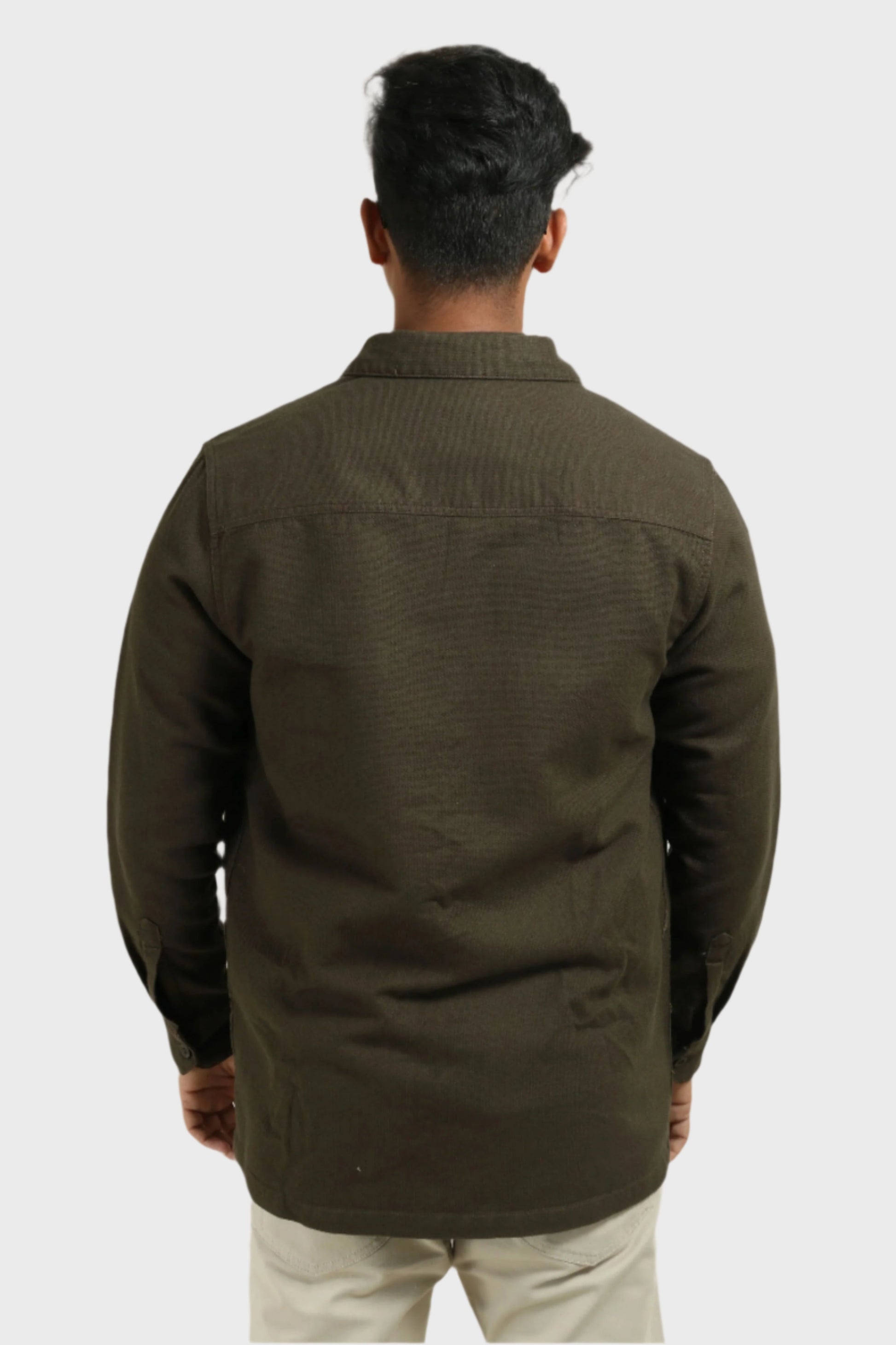 Xkind Olive Green Regular Fit Shacket  Grab2Buy Xkind Grab2Buy