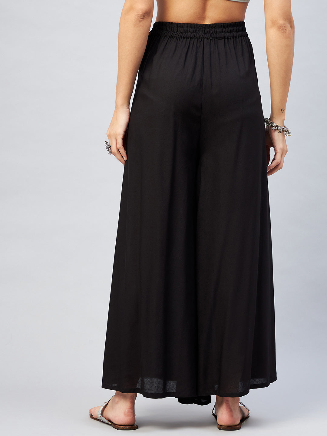 InWeave Solid Black Palazzo 